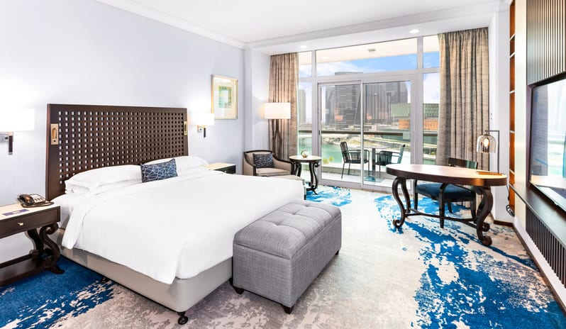 Spacious sea view room with balcony